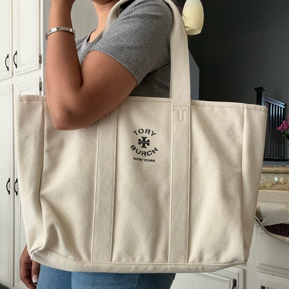 New Tory Burch canvas tote - Picture 5 of 9